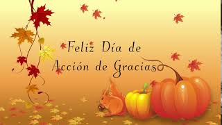 Feliz Día de Acción de Gracias - Tarjeta animada