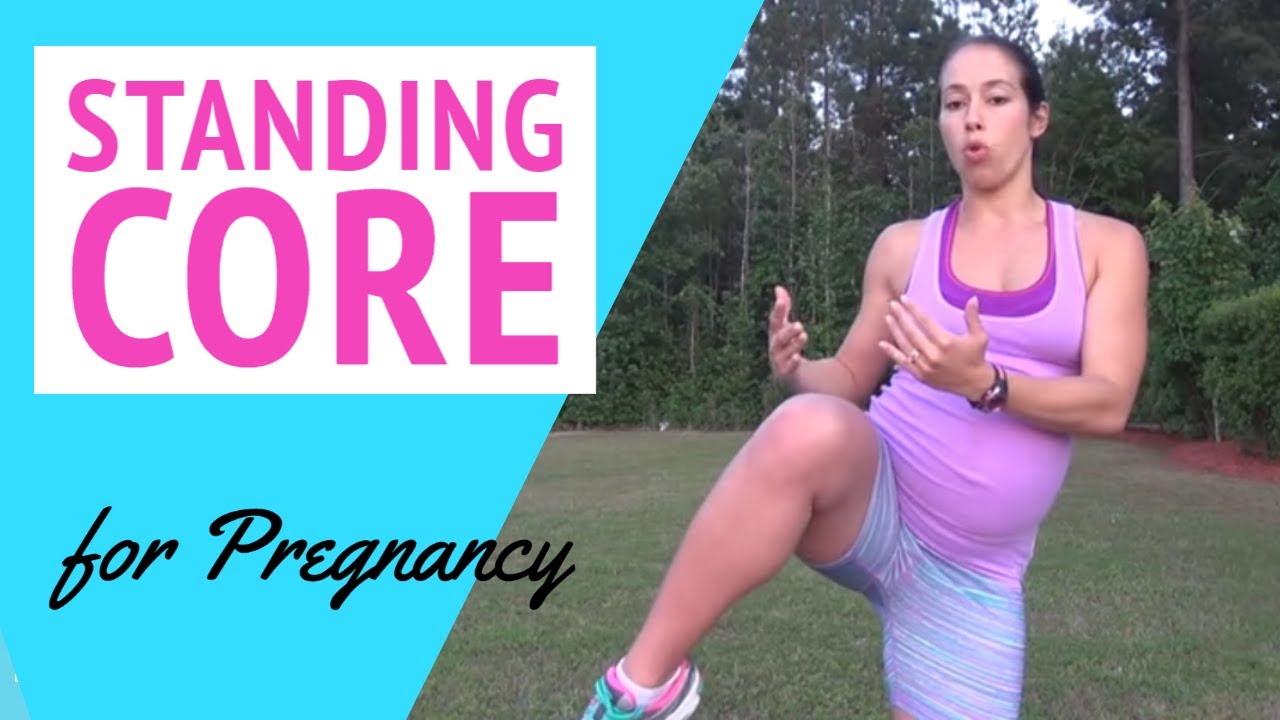 Standing Core Workout for Pregnancy All trimester Ab Workout YouTube
