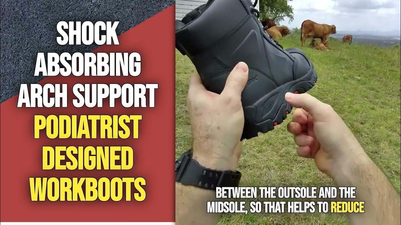 ShockAbsorbing Arch Support work boots YouTube