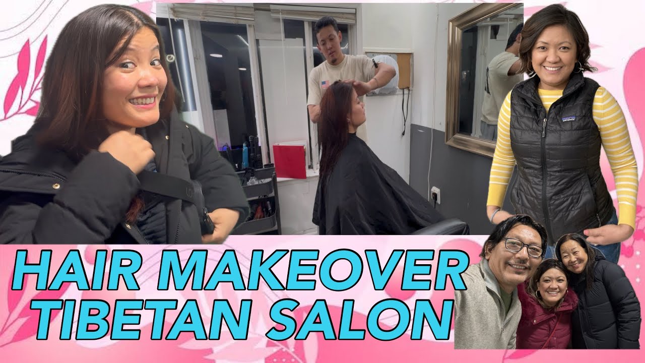 Преображение прически в небольшом тибетском салоне красоты в Нью-Йорке!! 🤗