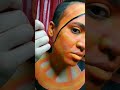 Orange abstract full face painting