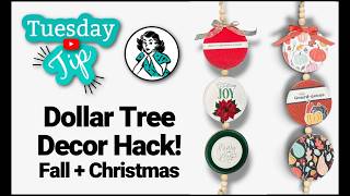 Dollar Tree Decor Hack! Easy Fall & Christmas Makeover