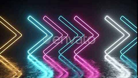 Bright Neon Arrows on a Metal Surface | Motion Graphics - Envato elements