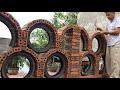 Amazing Fencing Wall Construction Ideas From Bricks And Old Tires - Creative Construction Skills