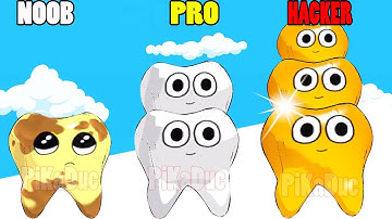NOOB vs PRO vs HACKER in Teeth Stack 3D