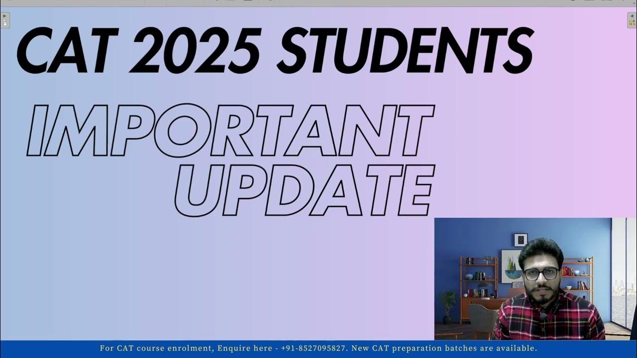 Important batch update for cat 2025 students elites grid youtube