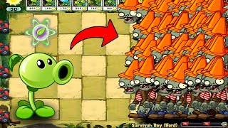 Plants vs Zombies 2 PAK Hack : 1 Peashooter vs 9999 Conehead Zombies