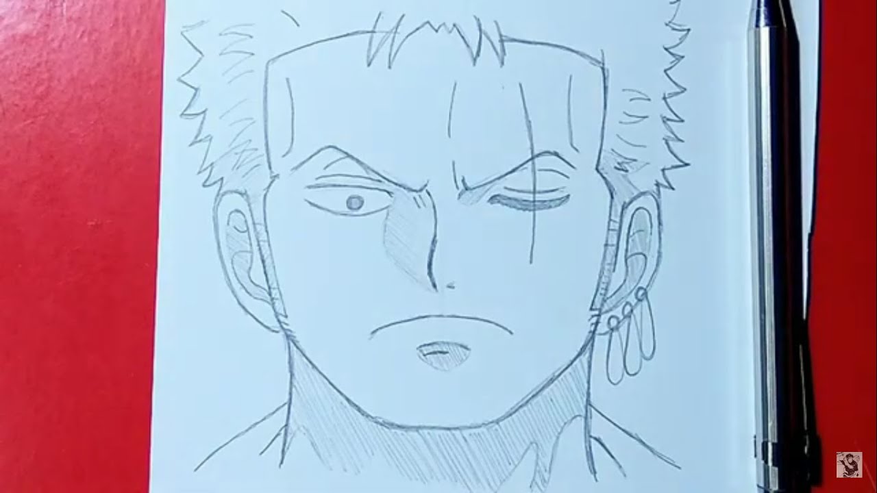 Easy Anime Drawing How To Draw Roronoa Zoro Step By Step One Piece Youtube