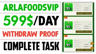 Arlafoodsvip - New USDT Earning Site Today | Earn USDT With Withdrawal Proof | Earn USDT Trc20