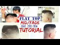 haircut:::flat top /mid fade /with hair art /Tutorial step by step (jhun panglao)