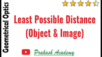 Geometrical Optics : Least Possible Distance Between Object and Real Image