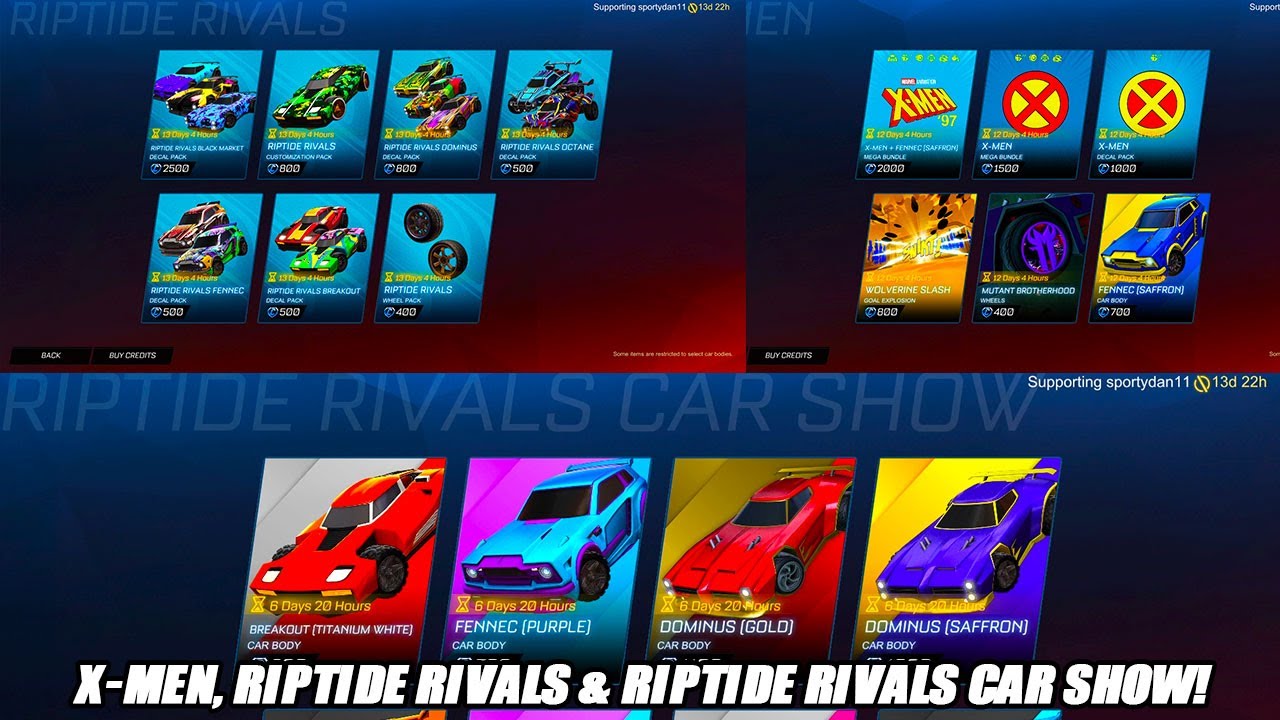 X Men, Riptide Rivals Items, & Riptide Rivals Car Show Back In The ...