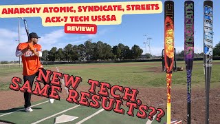 Hitting the Anarchy Atomic, Syndicate, and Streets ACX7 Tech | USSSA Slowpitch Bat Review