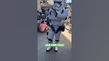 Calm down please! If you see Storm Troopers in Galaxy’s Edge, make sure you follow their orders