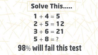 This Questions, Only a Genius Can Answer - 98% FAIL This Test