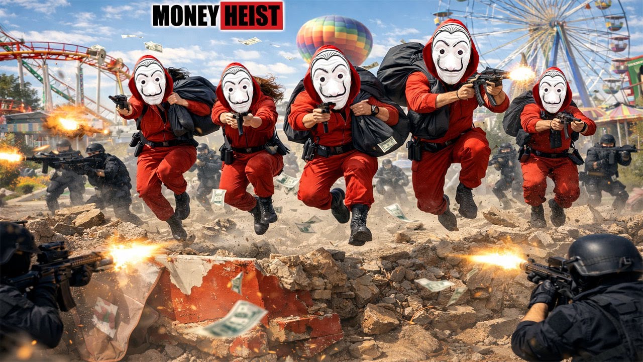 PARKOUR VS MONEY HEIST : Bad Guy Strikes Police HQ for Cash and Escape | Epic POV