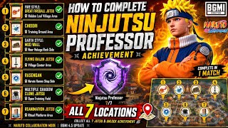 HOW TO COMPLETE NINJUTSU PROFESSOR ACHIEVEMENT | NINJUTSU PROFESSOR ALL 7 LOCATION BGMI & PUBG 