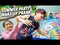 SUMMER PARTY WAKE UP PRANK ON BRO!! | Ranz and Niana