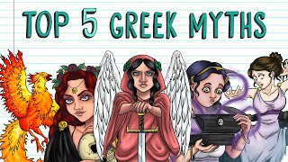 TOP 5 GREEK MYTHS: Pandora's Box, Persephone, Nemesis, Arachne, Phoenix | Draw My Life