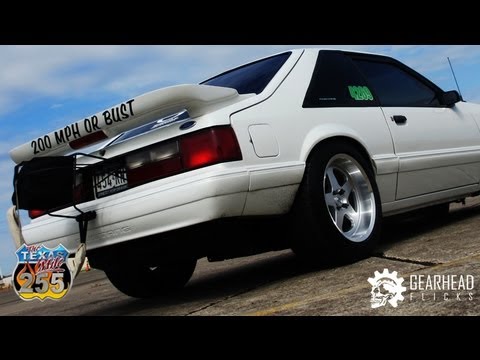 210mph 1990 Fox Body Mustang  - Standing Mile (Texas Mile)