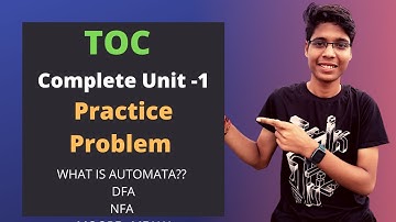 Theory of Computation Unit -01 DFA ,NFA, Moore , Mealy Practice Problem  by saksham vedi |