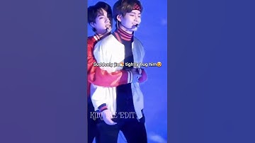 The way taehyung🐻 surprised😍 when jin🐹 suddenly hugged him🥰💜#bts #taehyung #shorts