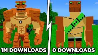 TESTEI ADDONS DE BEN 10 COM 0 DONWLOADS NO MINECRAFT!