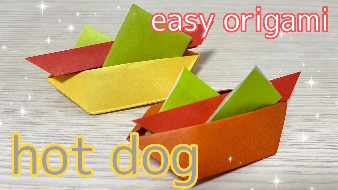 How to make hotdog / origami / paper / easy / craft / bread YouTube