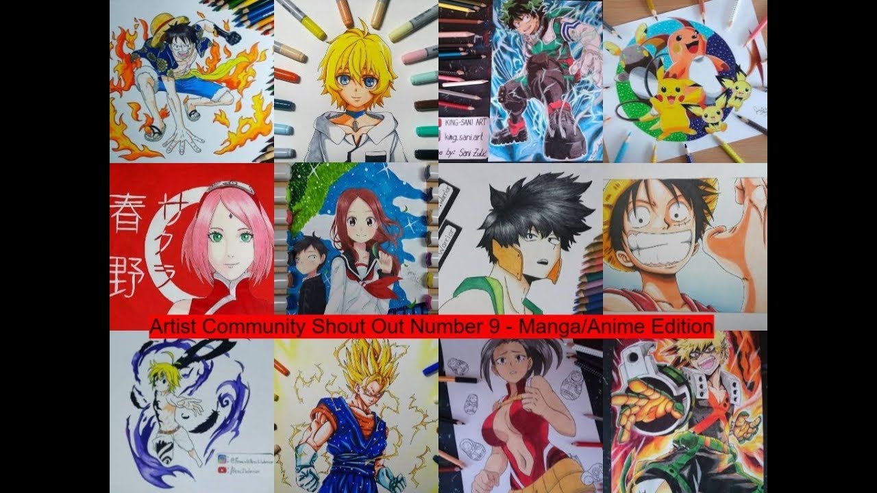 Artist Community Shout Out Number 9 Manga/Anime Edition - YouTube