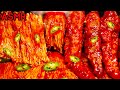 ASMR तली हुई मिर्च, कुकुरमुत्ता حار Lada goreng dan jamur pedas Enoki Mushroom Hot peppers 버섯 튀김고추