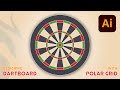 How to Design in Illustrator | Creating a Dartboard with Using Polar Grid Tool