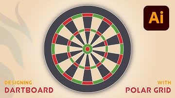 How to Design in Illustrator | Creating a Dartboard with Using Polar Grid Tool