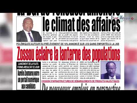 First Afrique Tv vous présente La REVUE DES TITRES du Jeudi 23 Juillet 2020