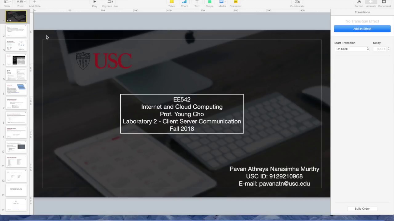 Lab 2 - Client Server Model - EE542 - Fall 2018 - Pavan Athreya