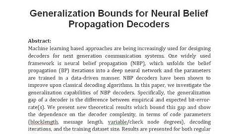 Generalization Bounds for Neural Belief Propagation Decoders
