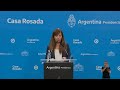 Conferencia de prensa de la portavoz de la Presidencia, Gabriela Cerruti