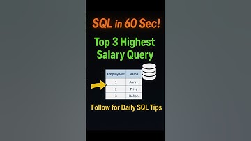 Top 3 Highest Salary in SQL 🔥 | SQL Query Explained in Hindi