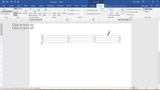 Word: Insert a column and distribute columns evenly