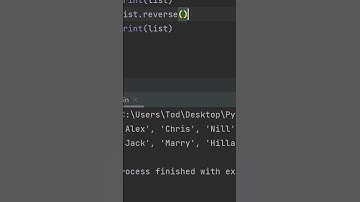 How to reverse the order in a list? #python #shorts