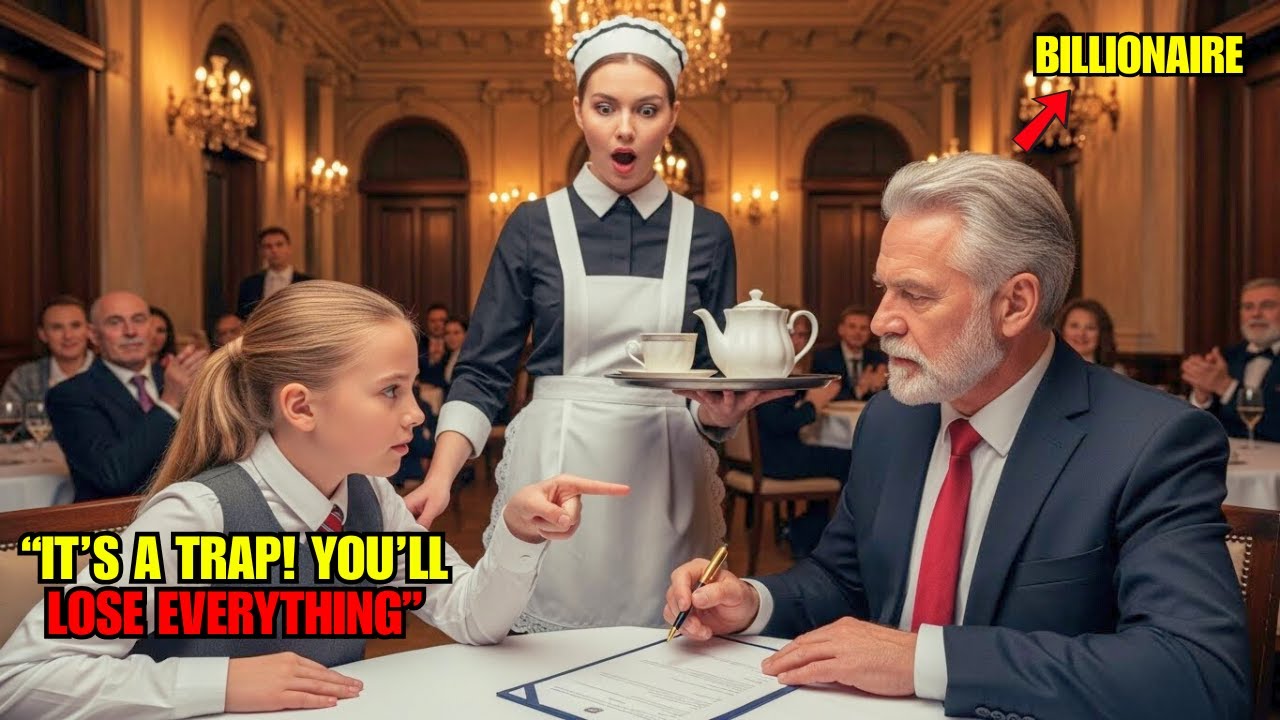 Maid's Daughter Warned a Billionaire Not to Sign — The Room Froze in Shock