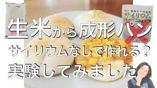 生米で！サイリウムを使わずに成形パンが作れるのか？実験してみました