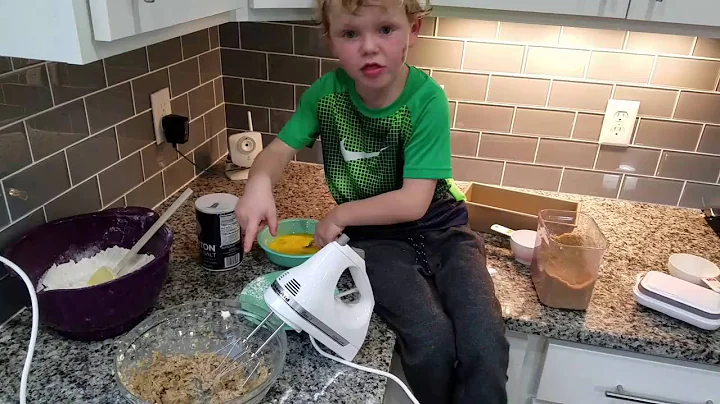 Charlie making banana bread