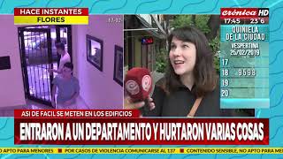 Así de fácil roban en los edificios