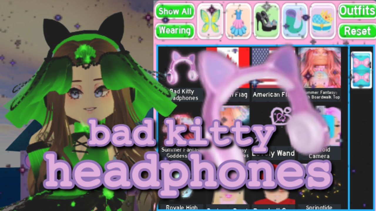 I GOT THE BAD KITTY HEADPHONES!!! Royale High Roblox YouTube