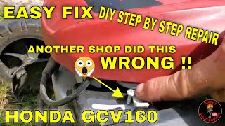 Honda GCV160 Craftsman Push Mower.  Runs Only on Choke  You What THEY Did WRONG and How to Repair It
