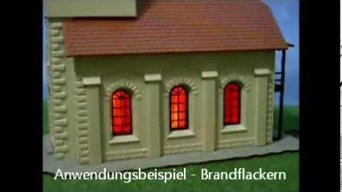 Flackerlicht LED Steuerung Modellbahn Simulation Feuer Brandflackern brennendes Haus, Lagerfeuer