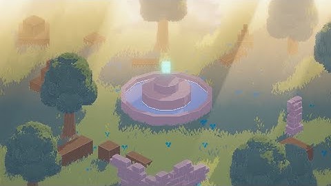 3D pixel art godrays