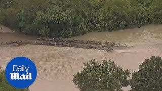 Bridges and homes destroyed in catastrophic Texas flooding