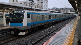 JR東日本京浜東北線E233系サイ172編成さいたま車両センター出庫列車南浦和駅到着(2023/4/26)