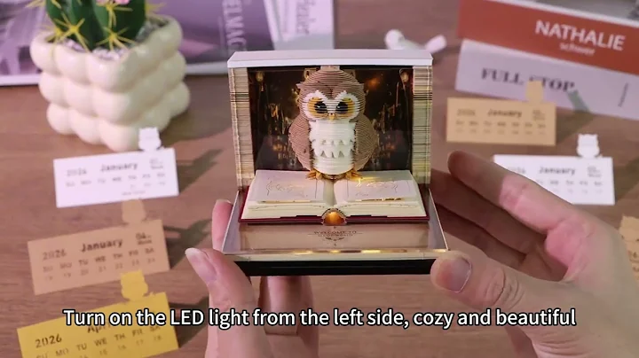 magic world owl 3d calendar memo pad！amazing gift idea for friends lover and family#giftideas #owl